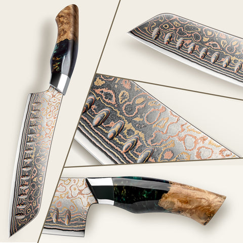 Couteau Santoku | Venus Cuivre Damascus