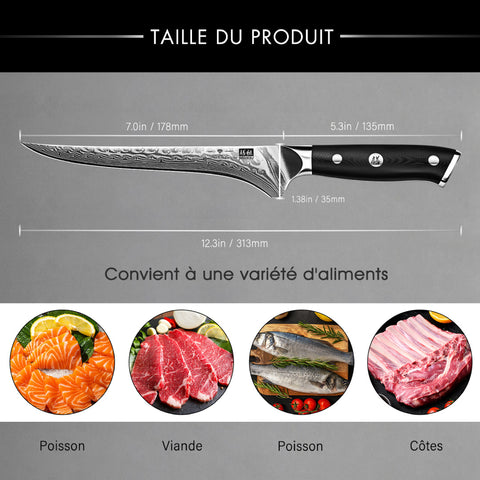 Couteau à Filet Damas SHAN ZU PRO